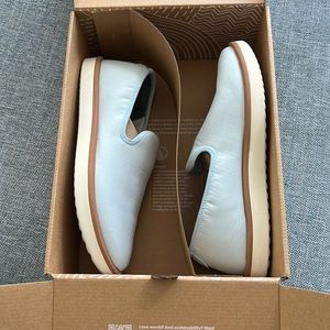 NEW IN BOX! Allbirds Men’s Wool Lounger, Blue Hush (Natural White), Size 12